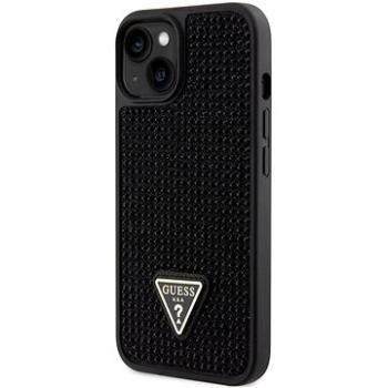 Guess Rhinestones Triangle Metal logo kryt pre iPhone 14 Black (GUHCP14SHDGTPK)