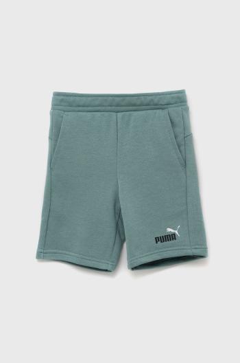 Detské krátke nohavice Puma ESS+ 2 Col Shorts TR B tyrkysová farba, nastaviteľný pás