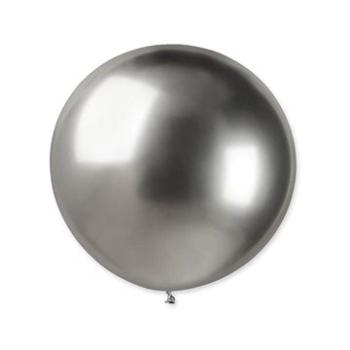 Balóniky chrómované 5 ks strieborné lesklé – Silvester – 80 cm (5902973153965)