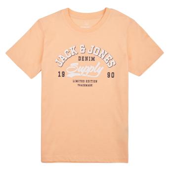 Jack & Jones  JJELOGO TEE SS NECK 2 COL 23/24 NOOS JNR  Tričká s krátkym rukávom Oranžová