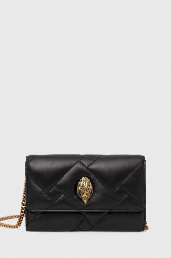 Kožená listová kabelka Kurt Geiger London WALLET ON CHAIN PUFF čierna farba, 2732600109