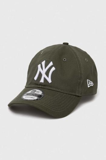 Bavlnená šiltovka New Era zelená farba, vzorovaná, NEW YORK YANKEES