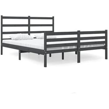 Rám postele sivý masívna borovica 120 × 190 cm Small Double, 3103685