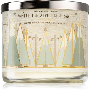 Bath & Body Works White Eucalyptus & Sage vonná sviečka 411 g