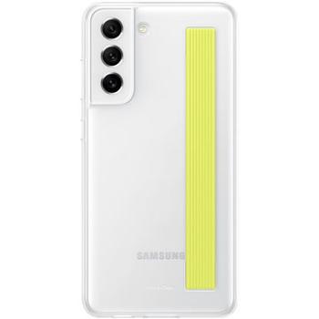 Samsung Galaxy S21 FE 5G Polopriehľadný zadný kryt s pútkom biely (EF-XG990CWEGWW)