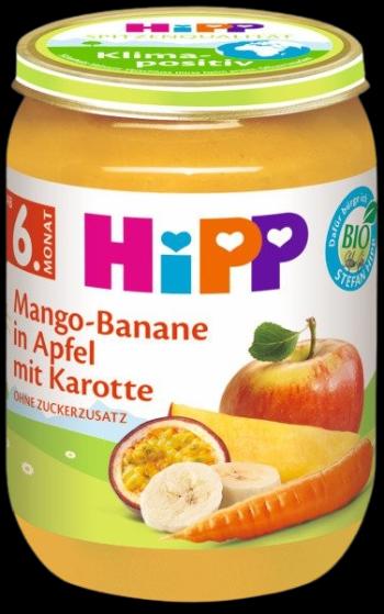 HIPP BIO Jablko s banánom, mangom a mrkvou od 6. mesiaca 190 g