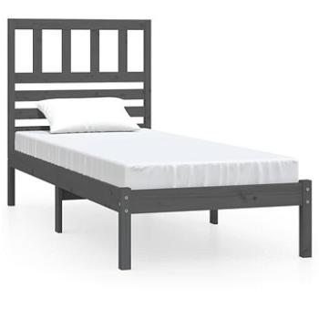 Rám postele sivý masívna borovica 75 × 190 cm Small Single, 3100985