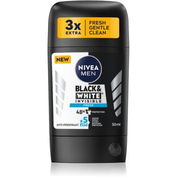 Nivea Men Black & White Invisible Fresh tuhý antiperspitant pre mužov 50 ml