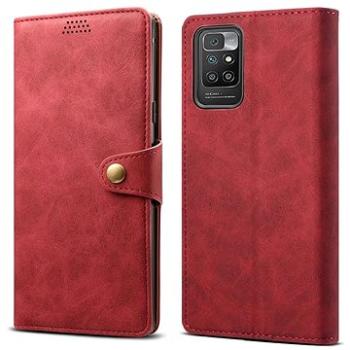 Lenuo Leather flipové puzdro pre Xiaomi Redmi 10, červené (348084)