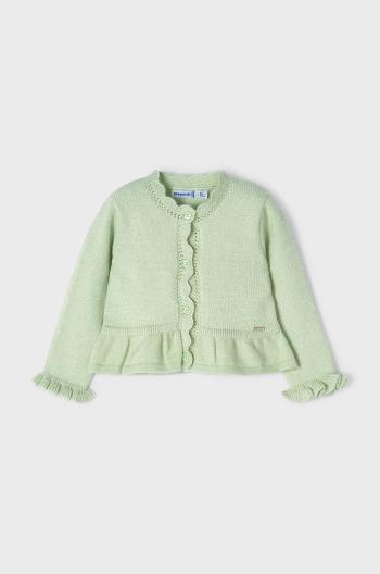 Detský sveter Mayoral zelená farba, tenký