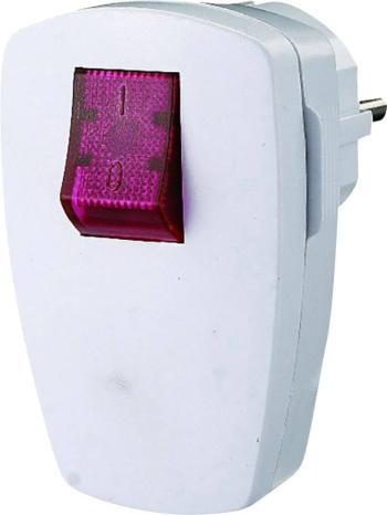 GAO EMP100SWL úhlová zástrčka SchuKo plast s vypínačom 230 V biela IP20