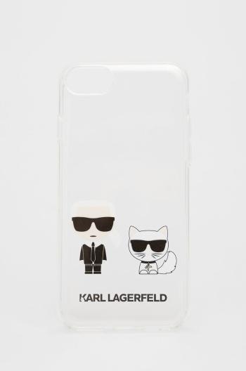Puzdro na mobil iPhone 7/8/SE Karl Lagerfeld priehľadná farba