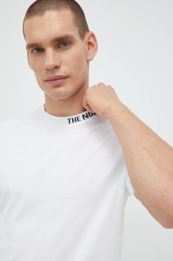 Bavlnené tričko The North Face biela farba, jednofarebné