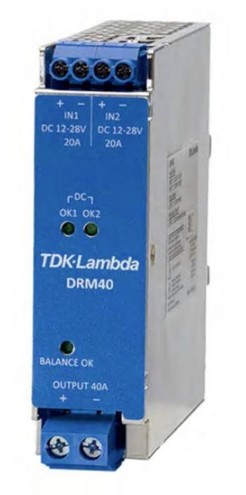 TDK-Lambda DRM40 redundantný modul na montážnu lištu (DIN lištu) 40 A Počet výstupov: 1 x