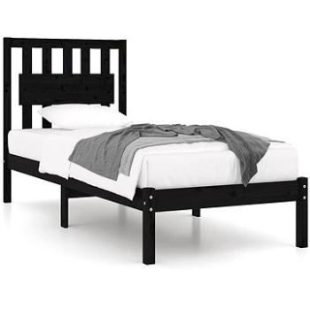Rám postele čierny masívna borovica 75 × 190 cm Small Single, 3103897
