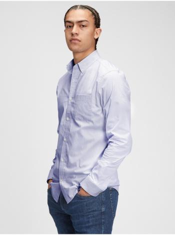 Košeľa performance poplin shirt in slim fit Modrá