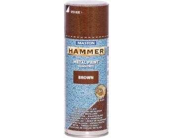 Maston Hammer sprej - kladivková farba na kov v spreji strieborná 400 ml