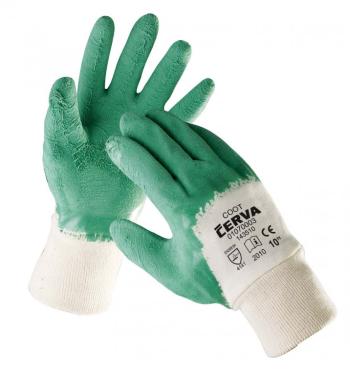 COOT rukavice máč. v zelenom latex - 10