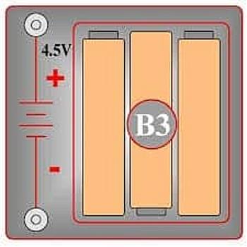 B3B  (6SCB3) Držák na baterie (3x 1,5V AA)