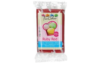 Rubínovo červený rolovaný fondant Ruby Red (farebný fondán) 250 g - FunCakes