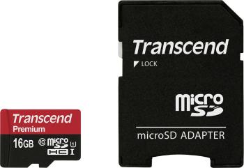 Transcend Premium pamäťová karta micro SDHC 16 GB Class 10, UHS-I vr. SD adaptéru