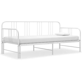 Shumee Rám vysúvacej postele/pohovky biely kovový 90 × 200 cm, 324753