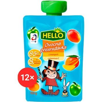 HELLO ovocná kapsička s mangom 12× 100 g (8590014639089)