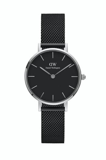 Hodinky Daniel Wellington Petite 28 Ashfield dámske, čierna farba