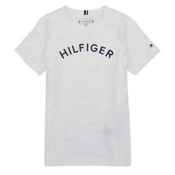 Tommy Hilfiger  Tričká s krátkym rukávom U HILFIGER ARCHED TEE  Biela