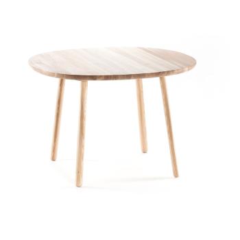Prírodný jedálenský stôl z masívu EMKO Naïve, ⌀ 110 cm