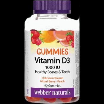 Webber Naturals Vitamín D3 1000 IU GUMMIES pre deti a dospelých 90 tabliet