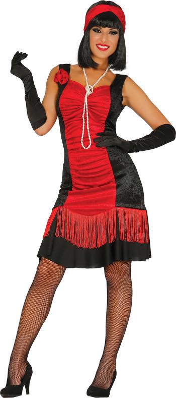 Guirca Dámsky kostým - Charleston červeno-čierny Veľkosť - dospelý: M