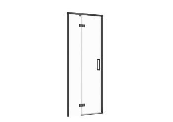 CERSANIT - Sprchové dvere LARGA ČIERNE 80X195, ľavé, číre sklo S932-127