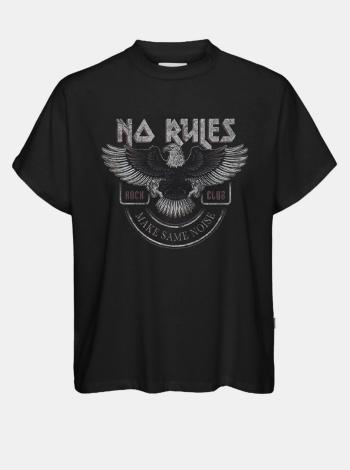 Čierne voľné tričko s potlačou Noisy May Hailey