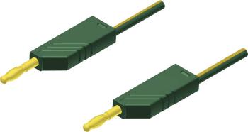 4mm PVC-test lead, on both sides stackable plugs - Au, 2,5mm², 200 cm