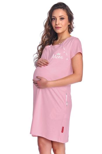 Svetloružová tehotenská nočná košeľa TCB9992