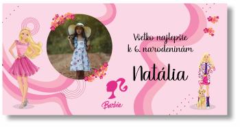 Narodeninový banner s fotkou - Barbie Rozmer banner: 130 x 65 cm