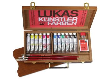 LUKAS STUDIO - Olejové farby v drevenom kufríku súprava 12x20 ml
