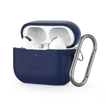 Tech-Protect Silicone Hook puzdro na Apple AirPods Pro 1 / 2, tmavomodré