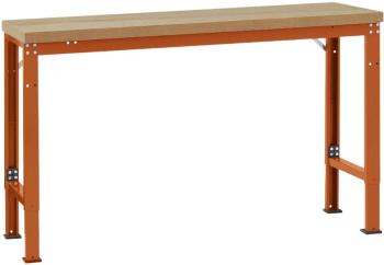 Manuflex TP6034.2001 Základný pracovný stôl PROFI špeciálny s multiplexnou doskou, ŠxHxH = 2000 x 700 x 740 - 1040 mm