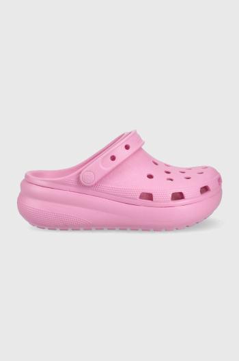 Detské šľapky Crocs fialová farba