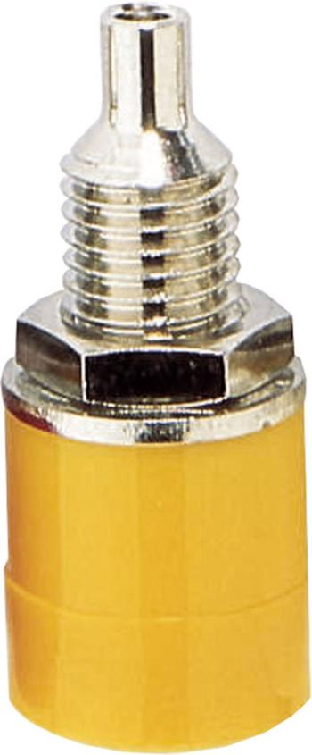 BKL Electronic 072308 zdierka pre banánik zásuvka, vstavateľná vertikálna Ø pin: 4 mm žltá 1 ks