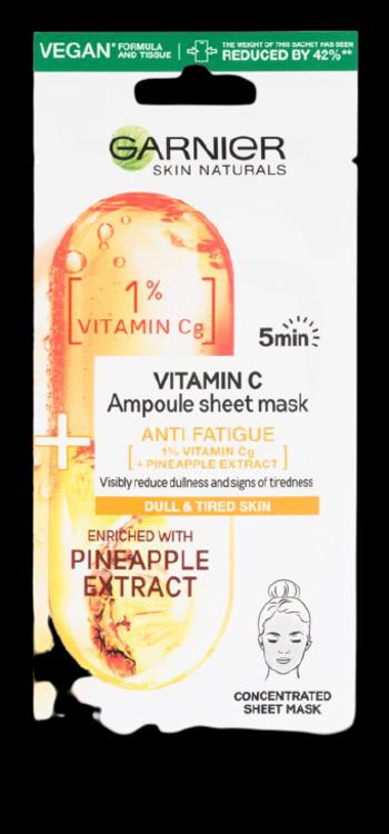 GARNIER Skin Naturals sila ampule v textilnej maske s vitamínom C a výťažkom z ananásu 15 g