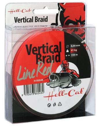 Hell-cat splietaná šnúra braid line vertical red 150 m-priemer 0,37 mm / nosnosť 33 kg