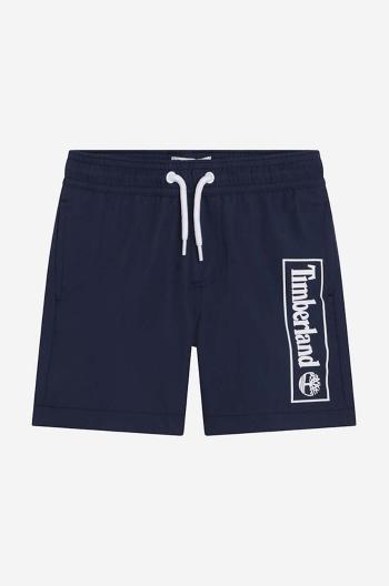 Detské plavkové šortky Timberland Swim Shorts tmavomodrá farba, s potlačou