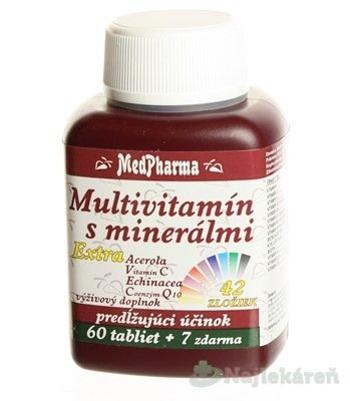 MedPharma MULTIVITAMIN S MINERÁL. EXTRA 42 ZLOŽIEK 60+7 tabliet zadarmo