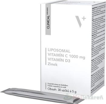 CLINICAL LIPOSOMAL Vitamín C 1000 mg+D3+Zinok prášok vo vrecúškach 30 ks