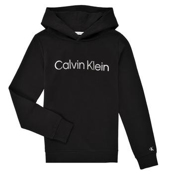 Calvin Klein Jeans  Mikiny INSTITUTIONAL SILVER LOGO HOODIE  Čierna