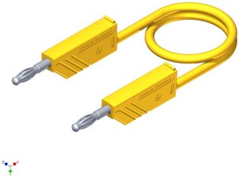 SKS Hirschmann CO MLN SIL 100/1 merací kábel [lamelový zástrčka 4 mm - lamelový zástrčka 4 mm] 1.00 m žltá 1 ks