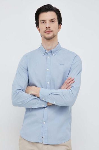 Bavlnená košeľa Pepe Jeans Peyton pánska, slim, s golierom button-down